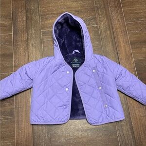 Primary Purple Fleece-Lined Baby Jacket